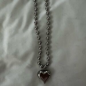 Silver Heart Pendant Necklace